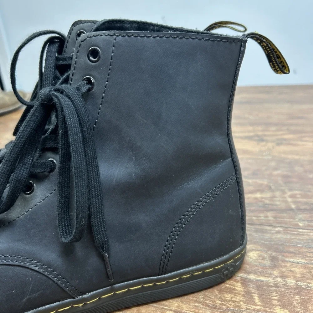 Dr. Martens Doc Boots Mens‎ 13M Black Leather Tobias Casual Goth Grunge